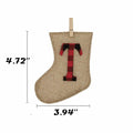 KINNJAS Merry Christmas Burlap Sock Banner 28 Piece Cotton Decoration by Deal US