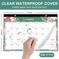 Lbylyhxc 2025 18-Month Desk Calendar Flowers 17x12 inches by Deal US