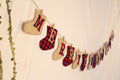 KINNJAS Merry Christmas Burlap Sock Banner 28 Piece Cotton Decoration by Deal US