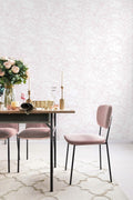 Heroad Boho Floral Peel & Stick Wallpaper Pink White 17.3x78.7in Vinyl by Deal US