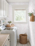 Heroad Boho Floral Peel & Stick Wallpaper Pink White 17.3x78.7in Vinyl by Deal US