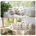Newwiee Boho Decorative Throw Pillow Covers 18x18 White 2pcs by Deal US