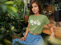 LUKYCILD Daisy Graphic Short Sleeve Summer Shirt Top Green Size M by Deal US