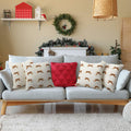 Newwiee Boho Decorative Throw Pillow Covers 18x18 White 2pcs by Deal US