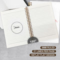 VIIJJUE Coquette Pink Bow Cherry Hardcover Spiral Notebook 5.5x8.3 Inch by Deal US