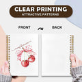 VIIJJUE Coquette Pink Bow Cherry Hardcover Spiral Notebook 5.5x8.3 Inch by Deal US