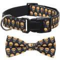 Lamphyface Halloween Dog Collar with Removable Cute Bow Tie Adjustable Cotton L by Deal US