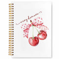 VIIJJUE Coquette Pink Bow Cherry Hardcover Spiral Notebook 5.5x8.3 Inch by Deal US