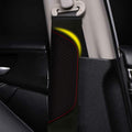 MVJAA Carbon Fiber Leather Seat Belt Covers, Thickening Pad, 2 Pack Black by Deal US