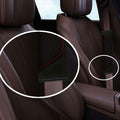 MVJAA Carbon Fiber Leather Seat Belt Covers, Thickening Pad, 2 Pack Black by Deal US