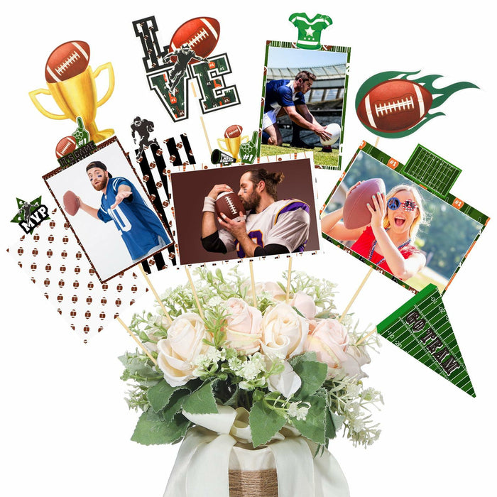 Weekgrat 30 PC Football Party Decorations Table Centerpiece 4x6 Photo Holders by Deal US