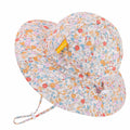 Huuflyty Baby Girl Adjustable Sun Hat Wide Brim UPF 50+ Floral Khaki Size 6-24M by Deal US