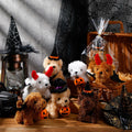 Vinsot Halloween Mini Dog Plush Toys 16pcs Bat Pumpkin 4" White Apricot Brown by Deal US