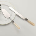 CATHYLIN Wedding Cake Knife & Server Set, Italian Style, 2 pcs, Yellow by Deal US