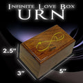 AYZCORP Wooden Urn Infinity Love Design Rosewood Pet Cremation Box by Deal US