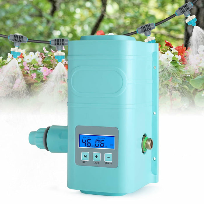 RUNWUSHENG Automatic Drip Irrigation Sprinkler Kit LCD Display 15 Nozzles by Deal US