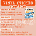HYKADEUS Funny Volleyball Stickers Motivational Decal 3"x2.9" 3Pcs Vinyl by Deal US