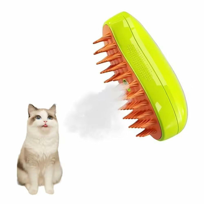 MCEG Pet Steam Brush for Cats & Dogs Shedding Indoor Grooming Tool by Deal US