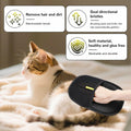 Generic Pet Hair Remover Glove 4-in-1 Brush 17in Handle Black Ergonomic Grip by Deal US