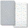 FHMJYH 2PC Super Soft Stretch Knit Crib Sheet Set Microfiber 52x28 Brown Beige by Deal US