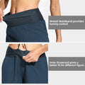 Cagola Women's High Waisted Tummy Control Swim Shorts Black 5" Inseam Size M by Deal US