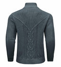 SAVKOOV Men's Shawl Collar Cable Knit Pullover Sweater Deep Gray Size 3X-Large by Deal US
