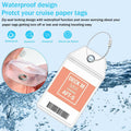 10 Pack Princess Clear Luggage Tag Holders with Steel Loops for Cruise Ships by Deal US