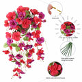 Ivydale Artificial Hibiscus Hanging Flowers UV Resistant Outdoor 2pcs Fuchsia by Deal US