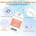 10 Pack Princess Clear Luggage Tag Holders with Steel Loops for Cruise Ships by Deal US