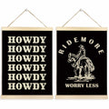 TAEDIN Western Wall Art Poster Hanger Frame Set of 2 Black 12x16 by Deal US