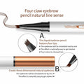 3D Waterproof Microblading Eyebrow Pen, 4-Fork Tip, Black, Long-Lasting by Deal US