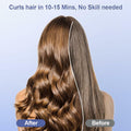 FOUYIN Auto Hair Curler 1 Inch 4 Temp Fast Heating Dual Voltage Blue by Deal US