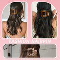 6Pcs Flat Square Leopard Hair Clips Large Claw Clips Non Slip Strong Hold by Deal US