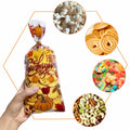 QOIUSO 100PCS Thanksgiving Treat Bags with 110 Twist Ties Pumpkin Leaf by Deal US