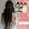 6Pcs Flat Square Leopard Hair Clips Large Claw Clips Non Slip Strong Hold by Deal US