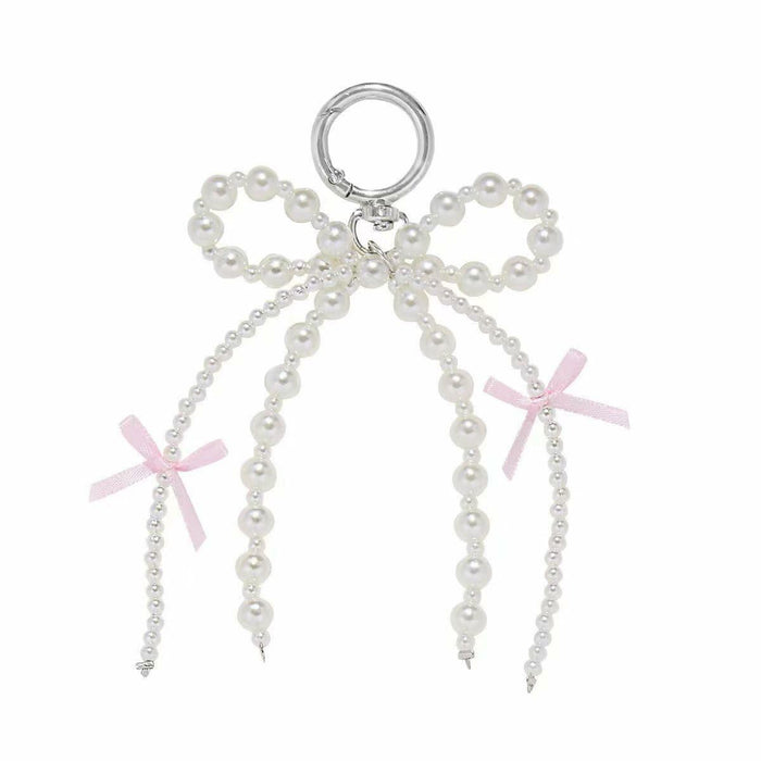 ICFIRSION Pearl Bow Keychain for Women Coquette Purse Bag Charm Style1 by Deal US