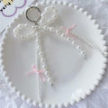 ICFIRSION Pearl Bow Keychain for Women Coquette Purse Bag Charm Style1 by Deal US