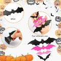 Konohan Halloween Bat Magnets 15 Pcs 3D PVC Black Pink Hot Pink 16x4-8x4cm by Deal US