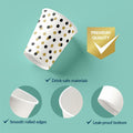 PAW 50-Pack 8.5oz Disposable Paper Cups Gold Confetti Hot & Cold Party Cups by Deal US