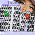 Yaiseiko Self-Adhesive Manga Lash Clusters 120pcs 8-16mm No Glue Kit by Deal US