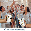 PAW 50-Pack 8.5oz Disposable Paper Cups Gold Confetti Hot & Cold Party Cups by Deal US