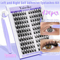 Yaiseiko Self-Adhesive Manga Lash Clusters 120pcs 8-16mm No Glue Kit by Deal US
