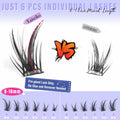 Yaiseiko Self-Adhesive Manga Lash Clusters 120pcs 8-16mm No Glue Kit by Deal US