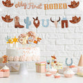 36PCS My First Rodeo Boy Birthday Decorations Baby Shower Party Supplies by Deal US