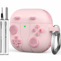 AirPods 4th Gen Case Shockproof Silicone with Cleaner Kit & Keychain Pink by Deal US
