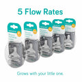 Nanobebe Flexy Silicone Bottles Nipples Triple Vented Twin-Pack - Slow Flow by Deal US