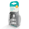 Nanobebe Flexy Silicone Bottles Nipples Triple Vented Twin-Pack - Slow Flow by Deal US