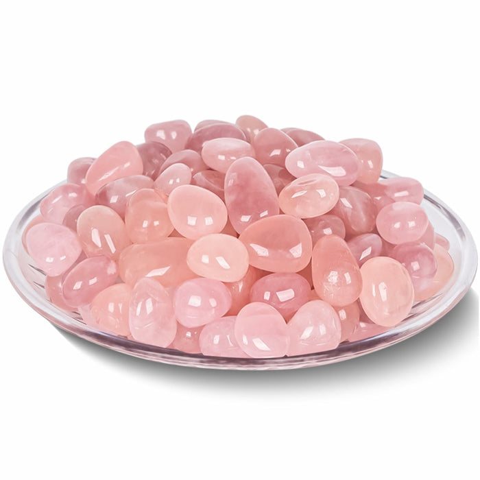 0.66lb Rose Quartz Tumbled Stones Polished Crystal Reiki Chakra Healing by Deal US