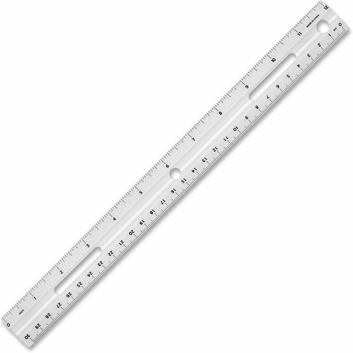 Business Source 12-Inch Plastic Ruler, White (32365), 10 Pack by Deal US