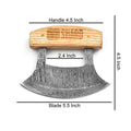 Handmade Damascus Steel Ulu Knife – Multi-Purpose Kitchen Blade with Sheath by Deal US